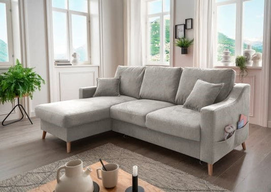 Benformato Ecksofa Valentina mit Bettkasten in verschiedenen Farben erhältlich Mikrofaser
