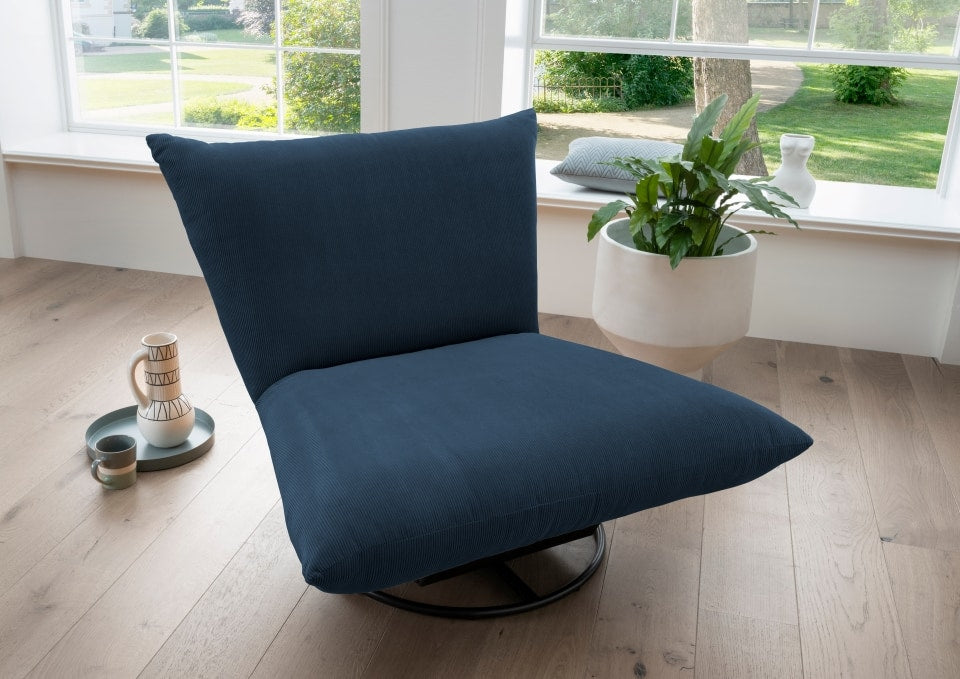 Benformato Cremona: Stilvoller Drehsessel in 9 Farbvarianten – Feincord,Cord-Flausch,Flachgewebe 360-Grad-Drehung