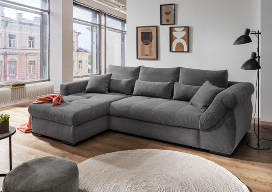 Entspanntes Wohnen: Das Sofa Federico von Benformato in verschiedenen Farben wählbar mit Schlaffunktion und Bettkasten