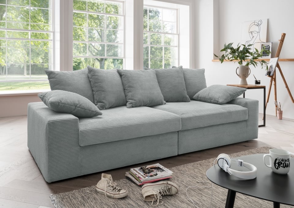 Benformato Big Sofa Sassari: Stilvolle Gemütlichkeit mit Cord-Bezug und Flexiblen Farboptionen