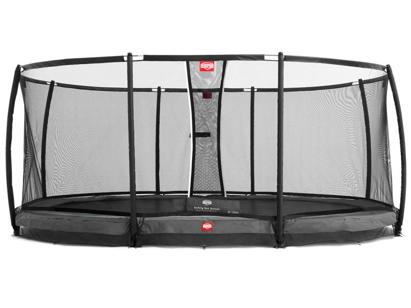 BERG Trampolin Grand Champion InGround 350 Grey inkl. Sicherheitsnetz Deluxe