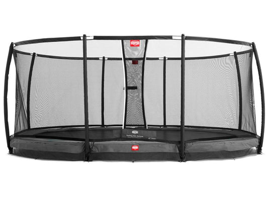 BERG Trampolin Grand Champion InGround 350 Grey inkl. Sicherheitsnetz Deluxe