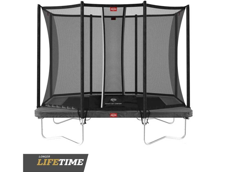 BERG Trampolin Ultim Favorit Regular 280 Grey mit AirFlow inkl. Sicherheitsnetz Comfort
