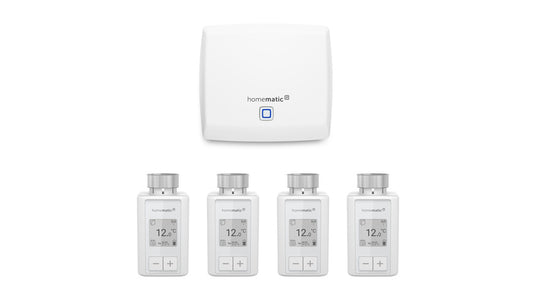 Homematic IP Set Raumklima mit Access Point, 4x Heizkörperthermostat Flex
