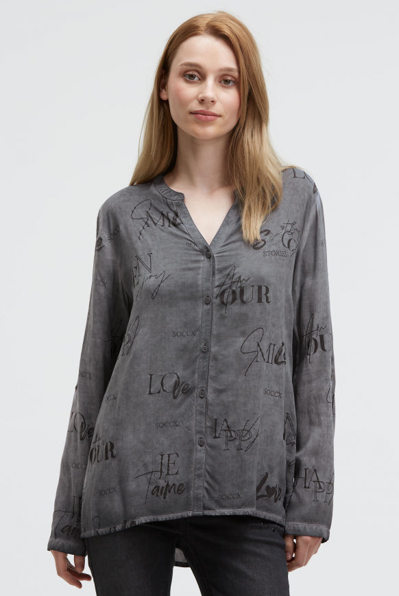 SOCCX Bluse mit All Over Print