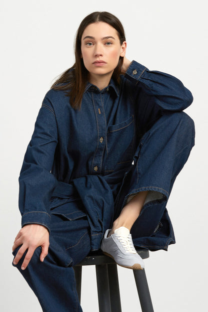 SENSES.THE LABEL Blusenjacke im Raw Denim Look