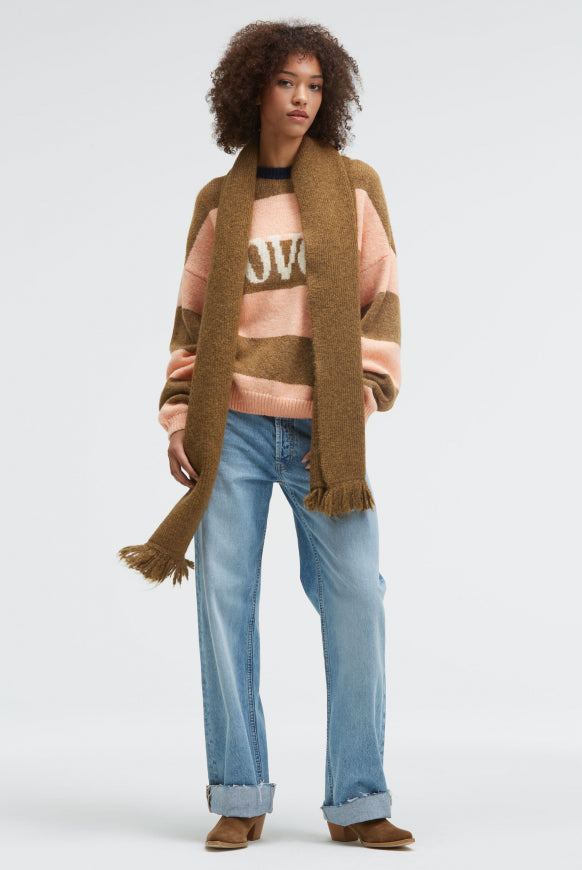 SENSES.THE LABEL Breiter Schal AL:PA gerippt