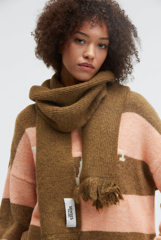 SENSES.THE LABEL Breiter Schal AL:PA gerippt