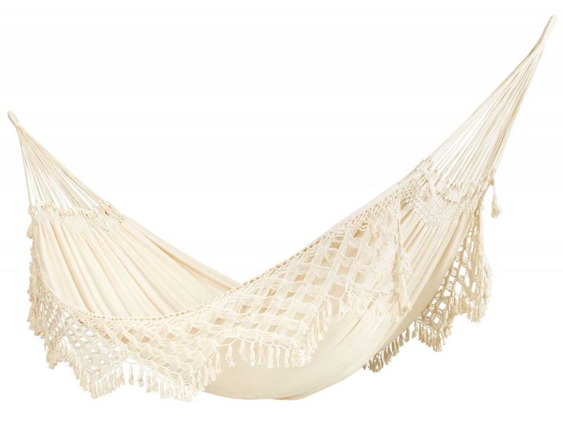 LA SIESTA Bossanova »Latte« Kingsizehängematte, naturfarben, Bio-Baumwolle