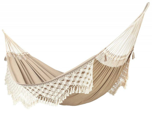 LA SIESTA Bossanova »Muscade« Kingsizehängematte, beige, Bio-Baumwolle