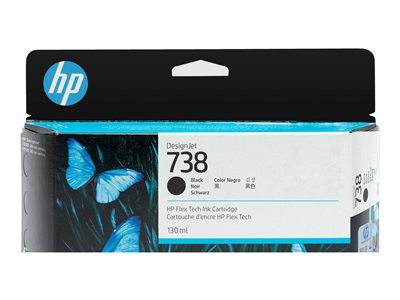 HP 738 130-ml Black DesignJet Ink Cartri