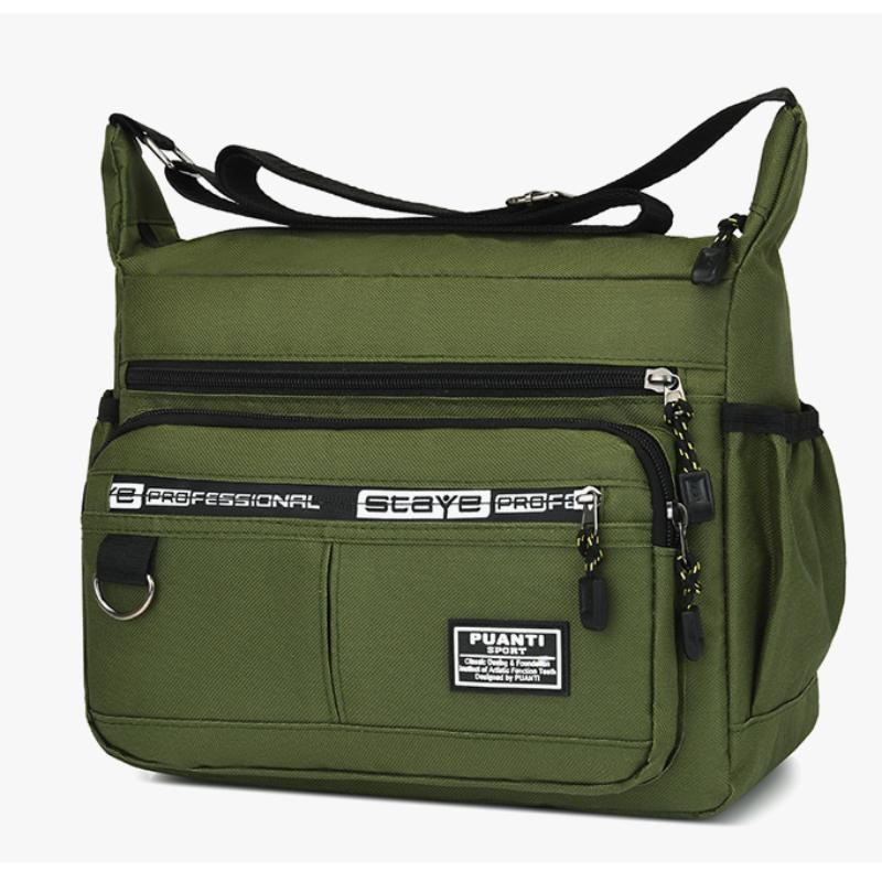 Herren Umhängetasche Oxford Tuch Casual Reise Umhängetasche Große Kapazität Mittleren Alters Kleine Quadratische Tasche Werkzeugtasche grün
