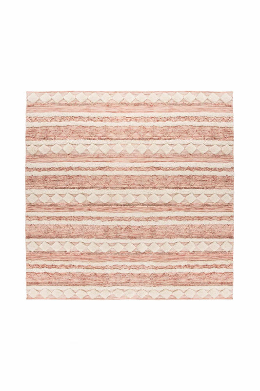 Bohist 225 Rosa / Creme 200cm x 200cm