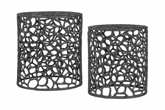 Beistelltisch Delta 225 2er-Set Schwarz