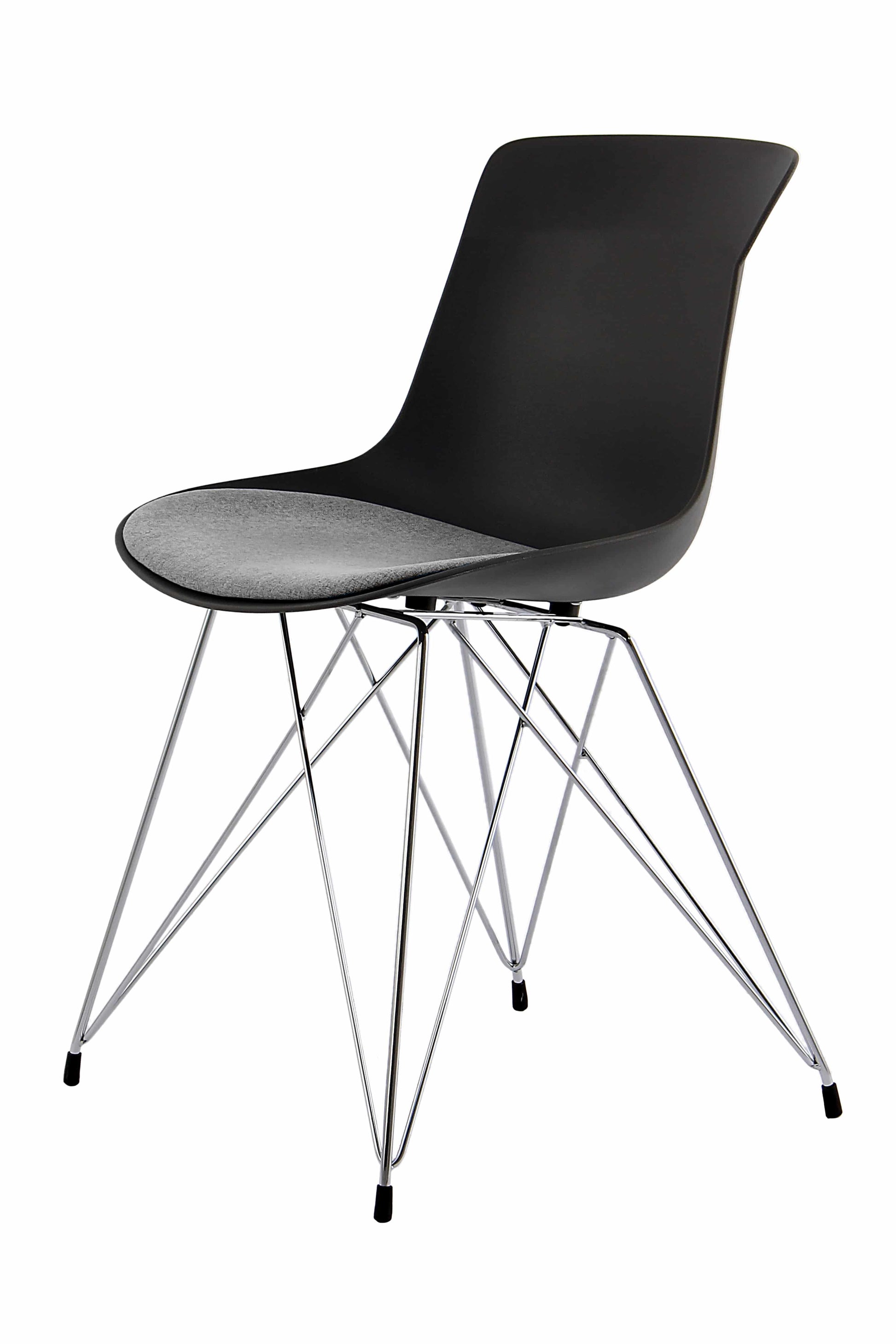 Stuhl Emily 110 2er-Set Schwarz / Grau