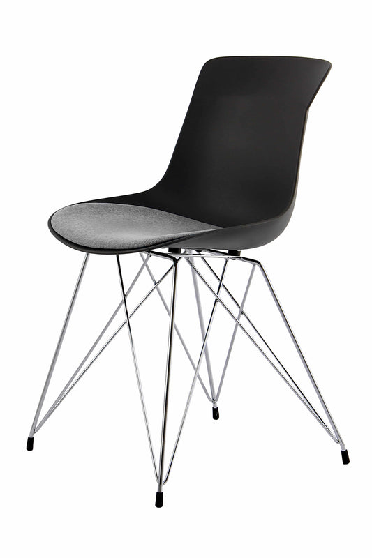 Stuhl Emily 110 2er-Set Schwarz / Grau