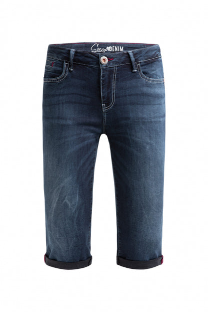 SOCCX Capri Jeans RO:MY Regular Fit - indigo blue