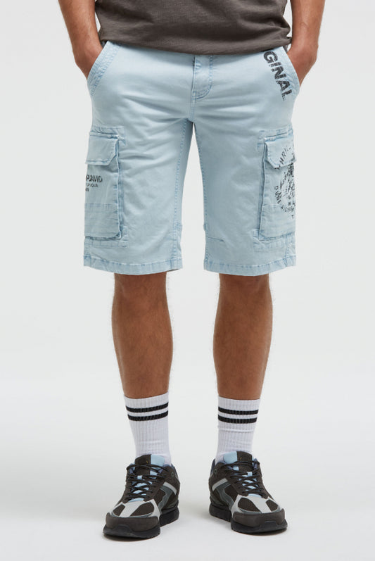 CAMP DAVID Cargo Shorts mit Prints im Used Look