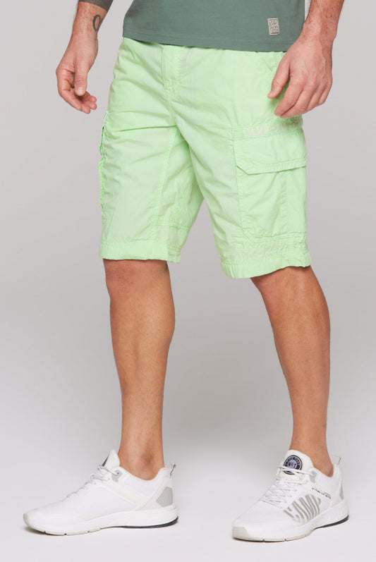 CAMP DAVID Cargo Shorts mit tonigen Tapes und Stickereien