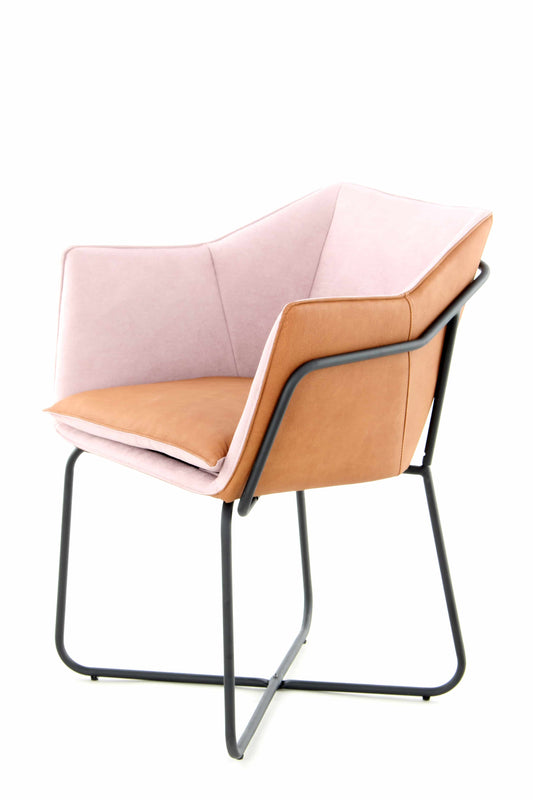 Stuhl Marietta 110 Pastellviolett / Terrakotta