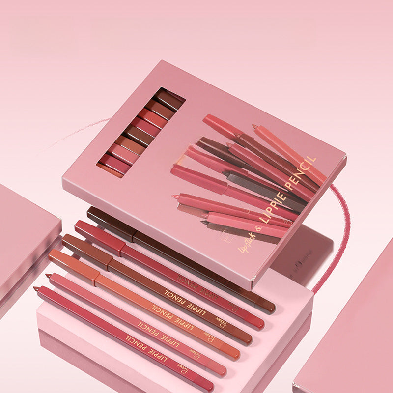 Pudaier 12 - Piece Velvet Matte Lip Liner Set - Waterproof, Non - Stick Cup, Long - Lasting For All Skin Types