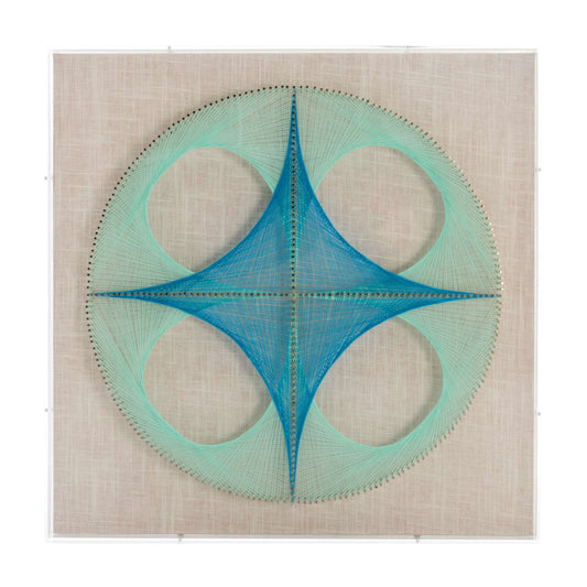 Faden-Wandbild Happiness 45cm x 45cm