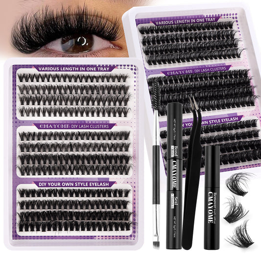 European and American cross border 30D100D dense single cluster false eyelashes set 10 16mm curling DIY segmented eyelashes