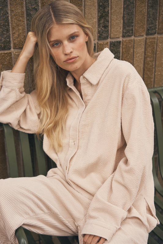 SENSES.THE LABEL Cordbluse BES:MA im Boxy Fit