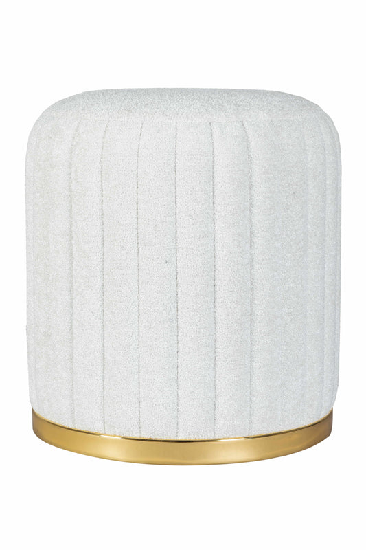 Hocker Doric 135 Weiß / Gold