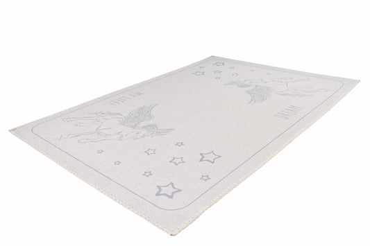 Teppich Bambini 200 Grau Ø 160cm RUND | Kinderteppich | Flachflor