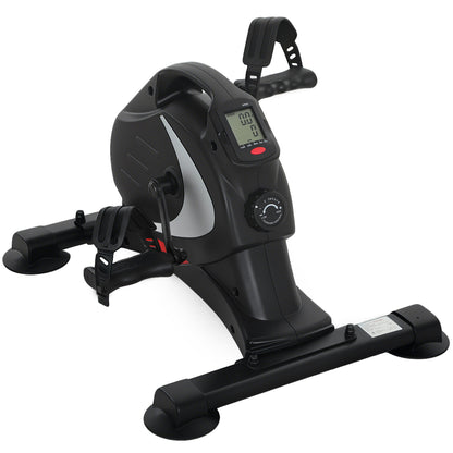 SPORTNOW Pedaltrainer leiser Mini Heimtrainer mit 8 Stufen Magnetwiderstand LCD-Display tragbar Beintrainer mit Anti-rutschmatte Senioren Arm- & Beintraining Pedal-Trainer für Zuhause Heim Schwarz   Aosom