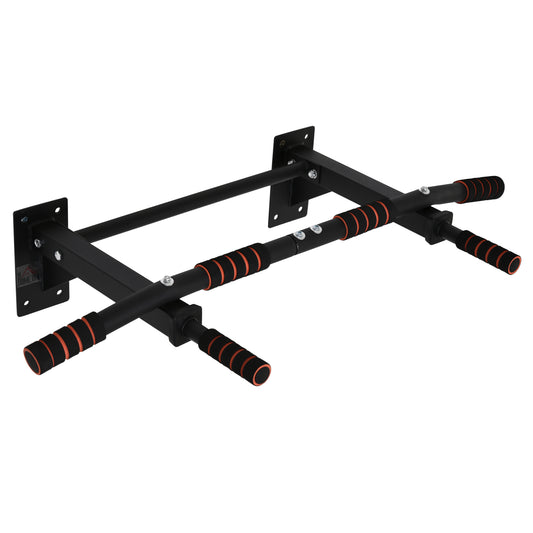 HOMCOM Klimmzugstange Fitnessstange aus Stahl maximale Belastung 120 kg Wandmontage 94 x 51 x 18 cm schwarz   Aosom