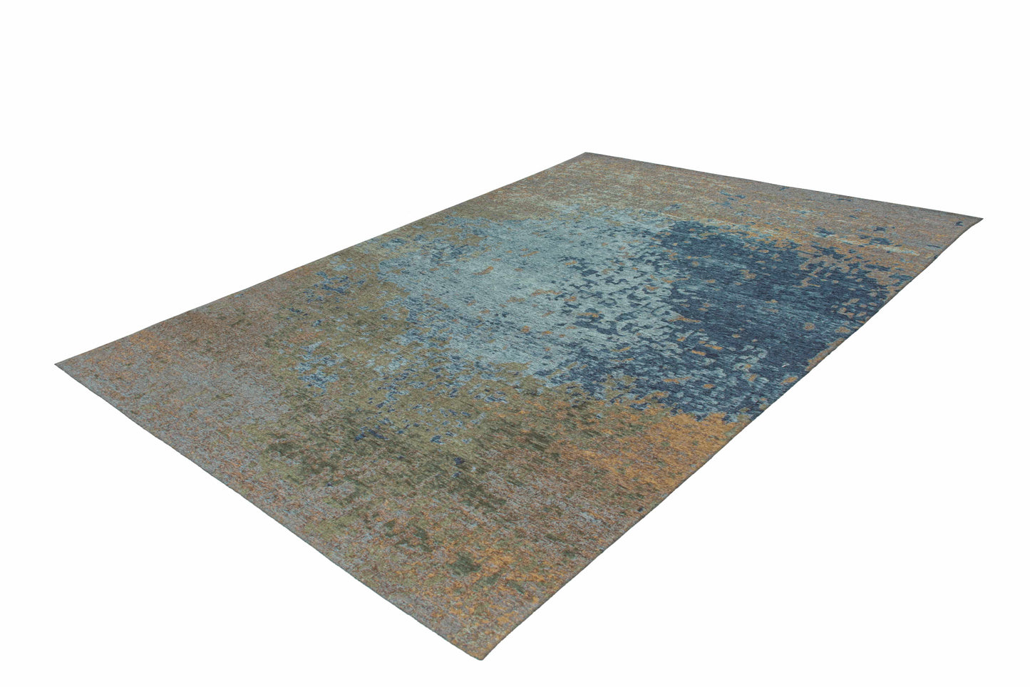 Teppich Blaze 100 Multi / Blau 75cm x 150cm | Flachflor | Jacquard-Teppich