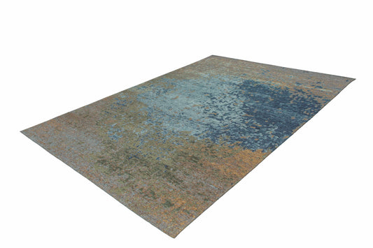 Teppich Blaze 100 Multi / Blau 75cm x 150cm | Flachflor | Jacquard-Teppich