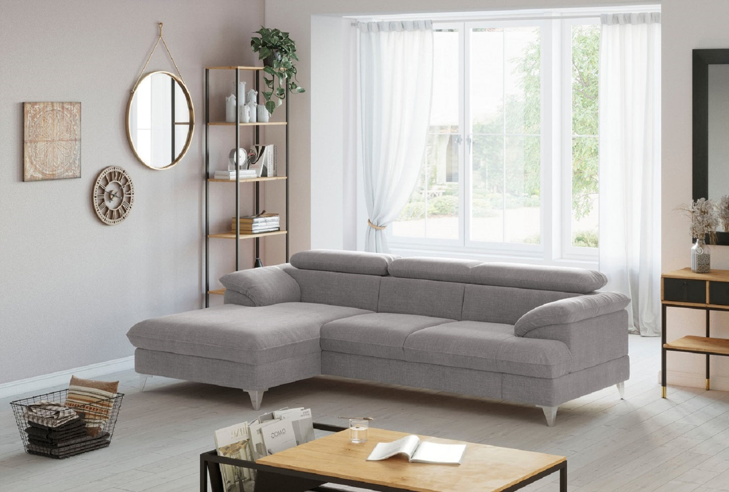 Ecksofa David mit Schlaffunktion &amp; Bettkasten – Cotta