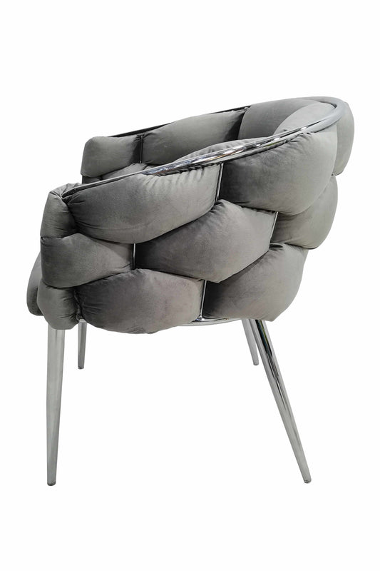 Stuhl Grace 125 2er-Set Taupe / Schwarz