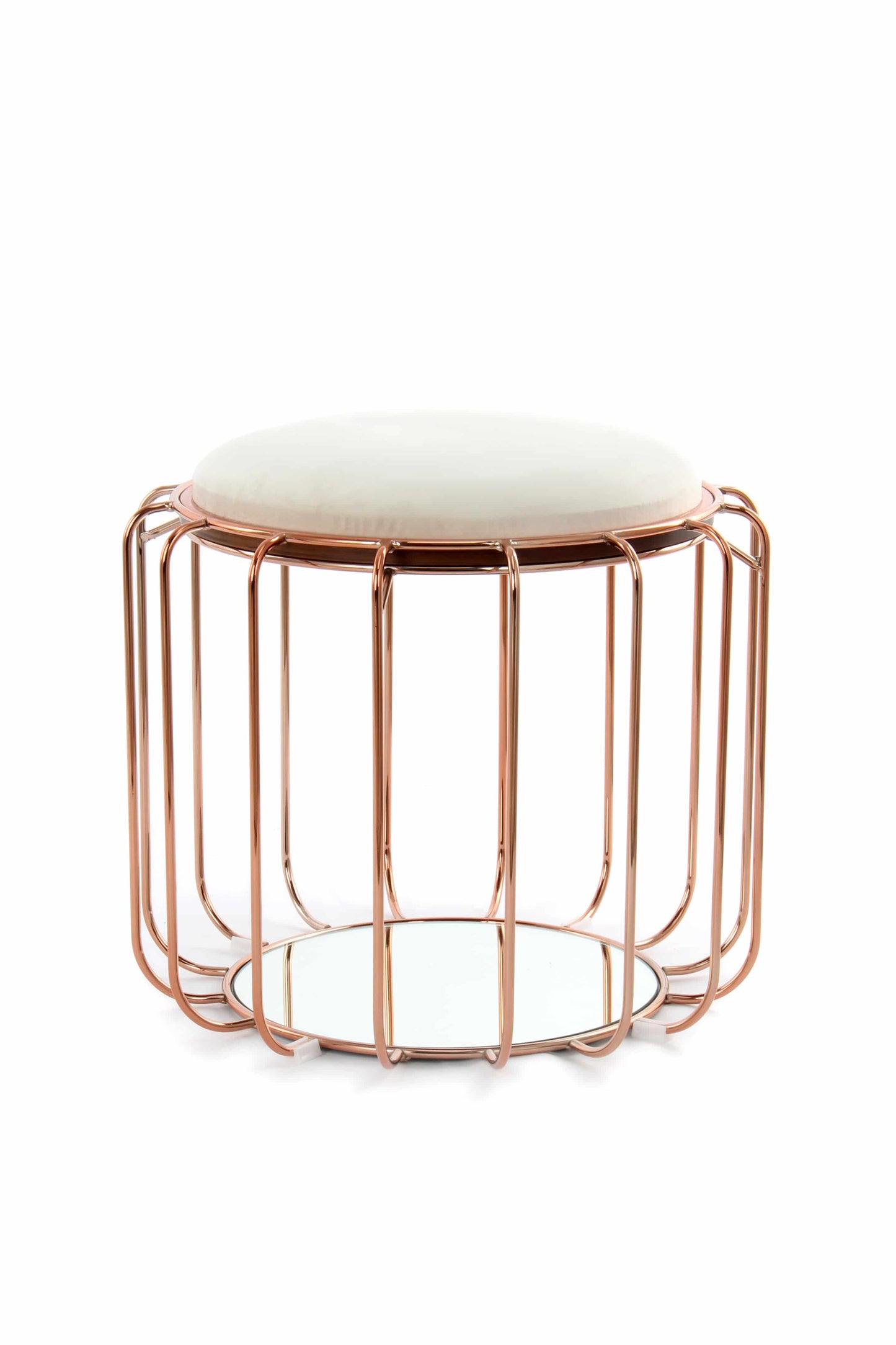 Beistelltisch / Pouf Comfortable 110 Beige / Rosà