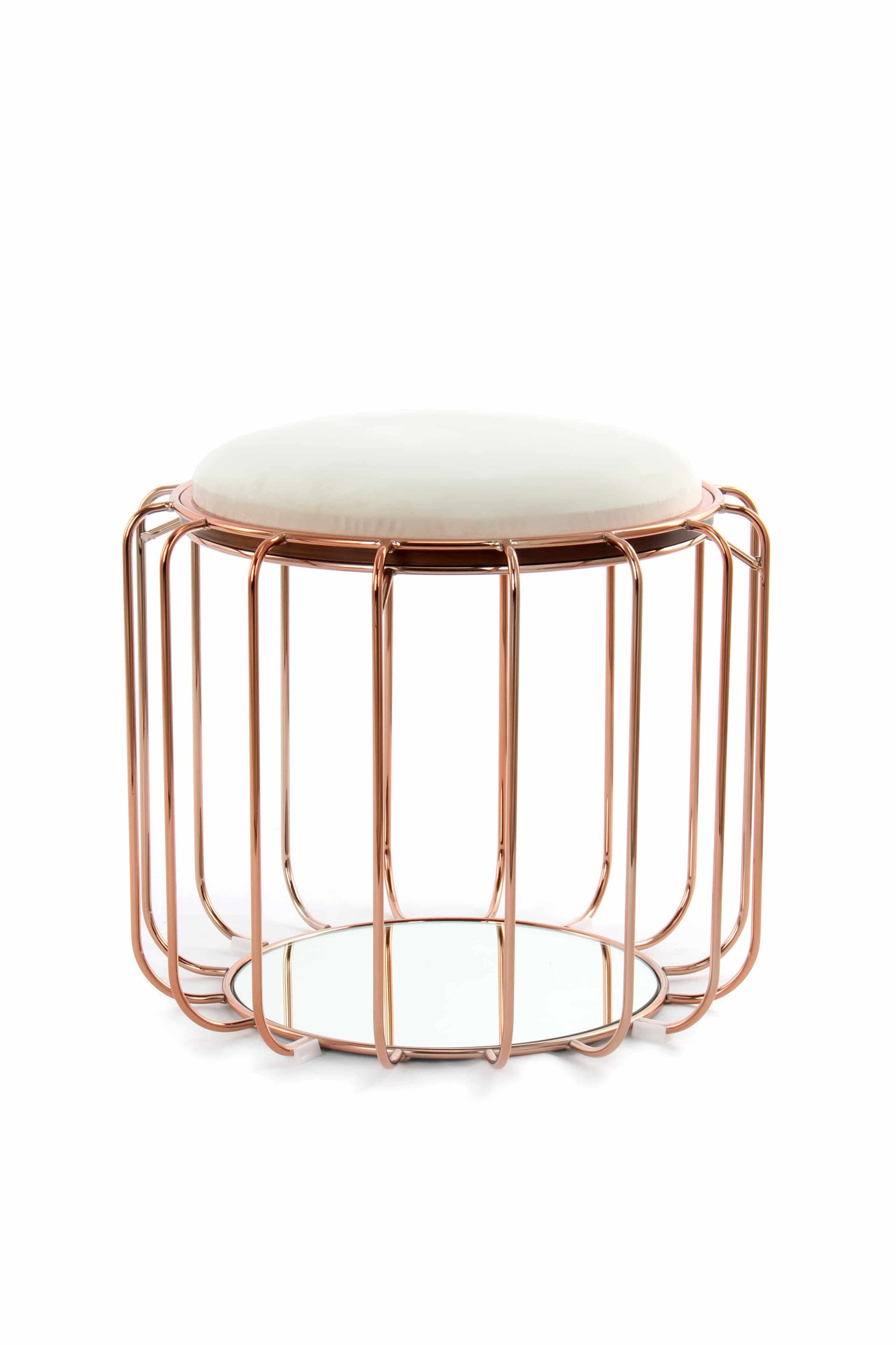 Beistelltisch / Pouf Comfortable 110 Beige / Rosà