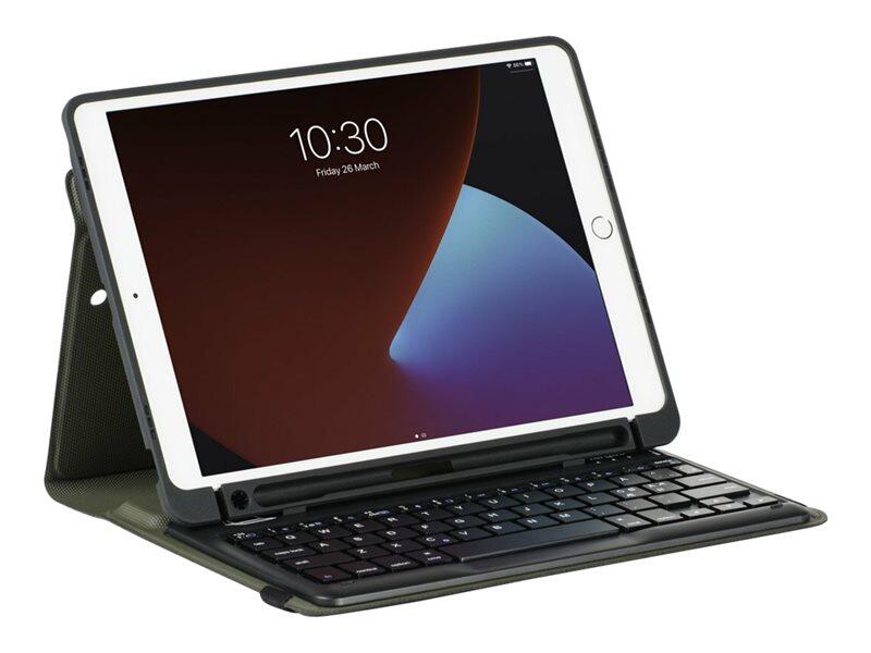 Targus Pro-Tek Education für iPad 7. - 9. Generation 10.2", Tastatur und Foliohülle in Schwarz (DE-Layout)