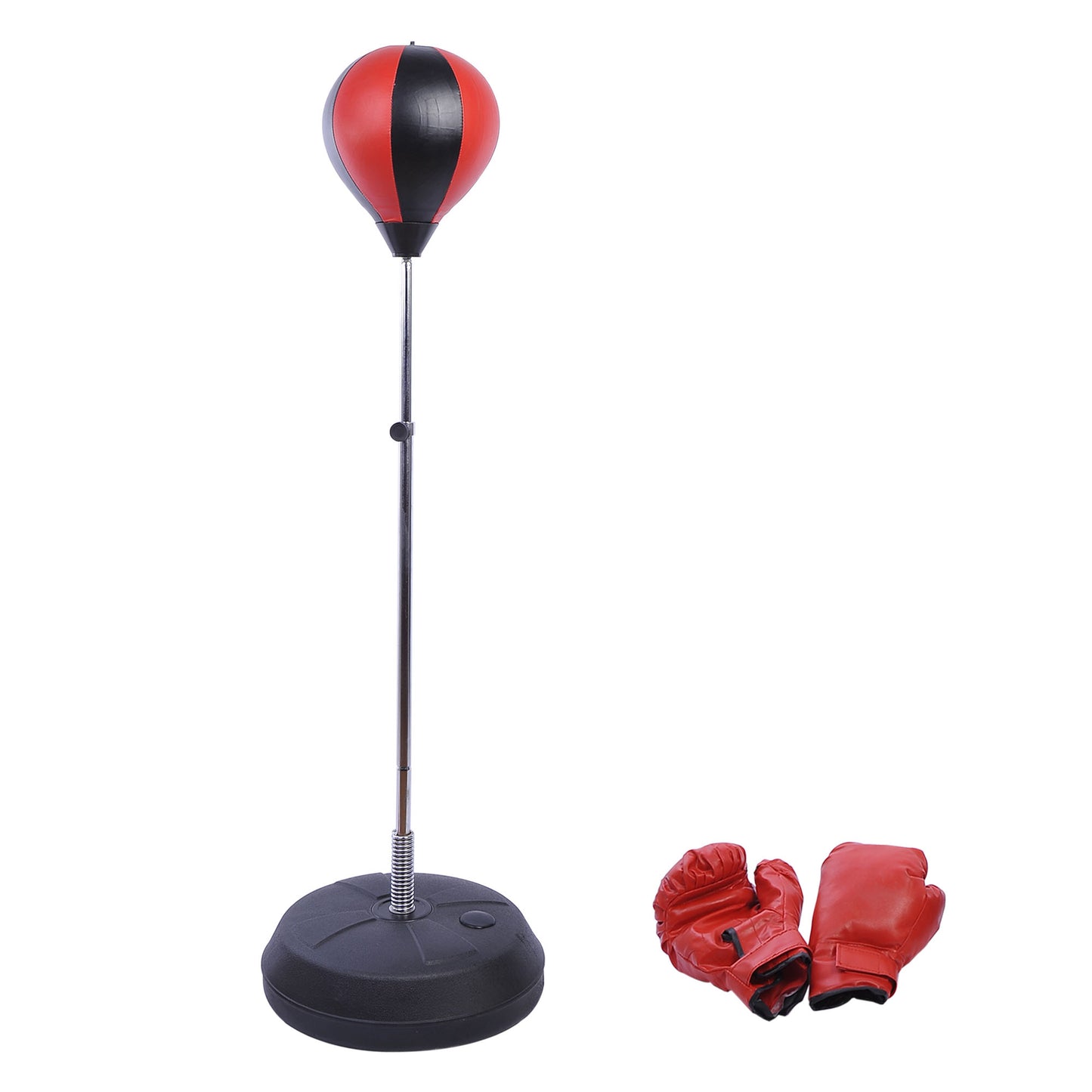 HOMCOM Punchingball Set Standbox höhenverstellbar 125-145cm Handschuhe Pumpe Profi & Anfänger   Aosom
