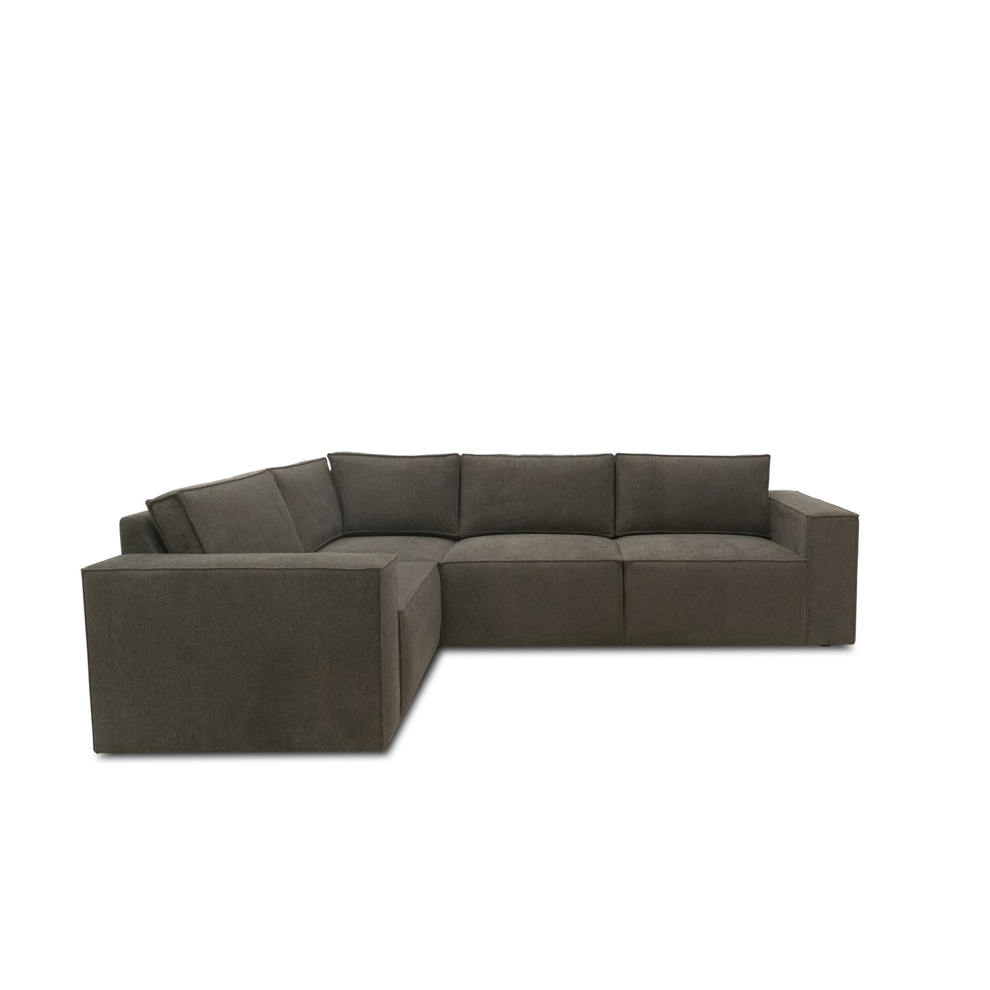 Ecksofa 101 017, Sofa, L-Form, Sofa, Couch, Polsterecke, Eckcouch, 277 x 197 x 84 cm (BxTxH), Schlamm   Aosom