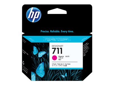 HP 3x 711 Tinte Magenta DJ T120 520