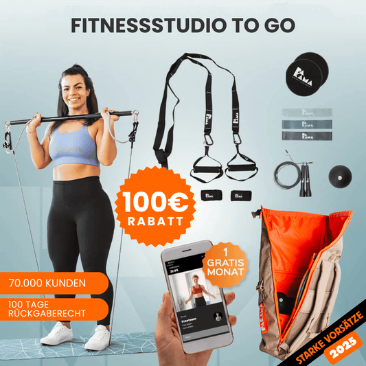 Earth Bag  Fitnessstudio to Go (inkl. App) - schwarz/ blau-grau
