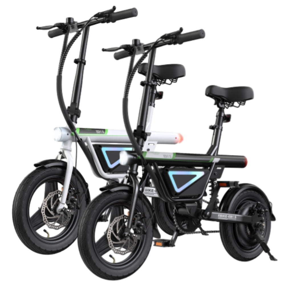 EB1S Klappbares City E-Bike mit App Steuerung - Schwarz+Weiß