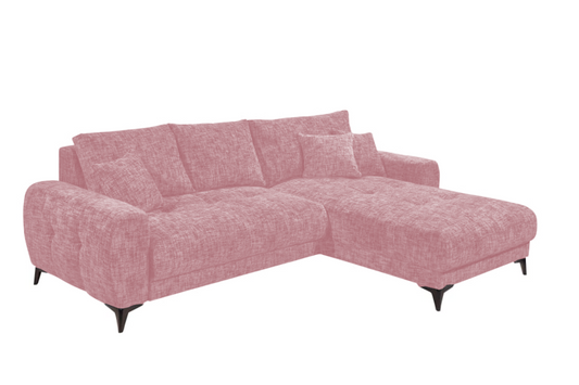 Ecksofa Belluno Schlaffunktion und Bettkasten – Ed Exciting Design, Mikrofaser &amp; Nosagfederung, flexibel montierbar