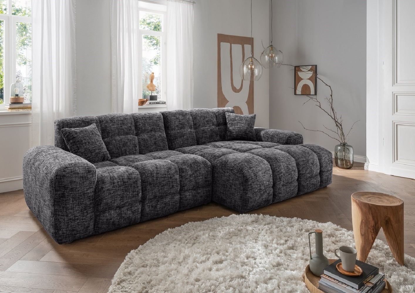 Ecksofa Bosco von Benformato - mit Tonnentaschenfederkern