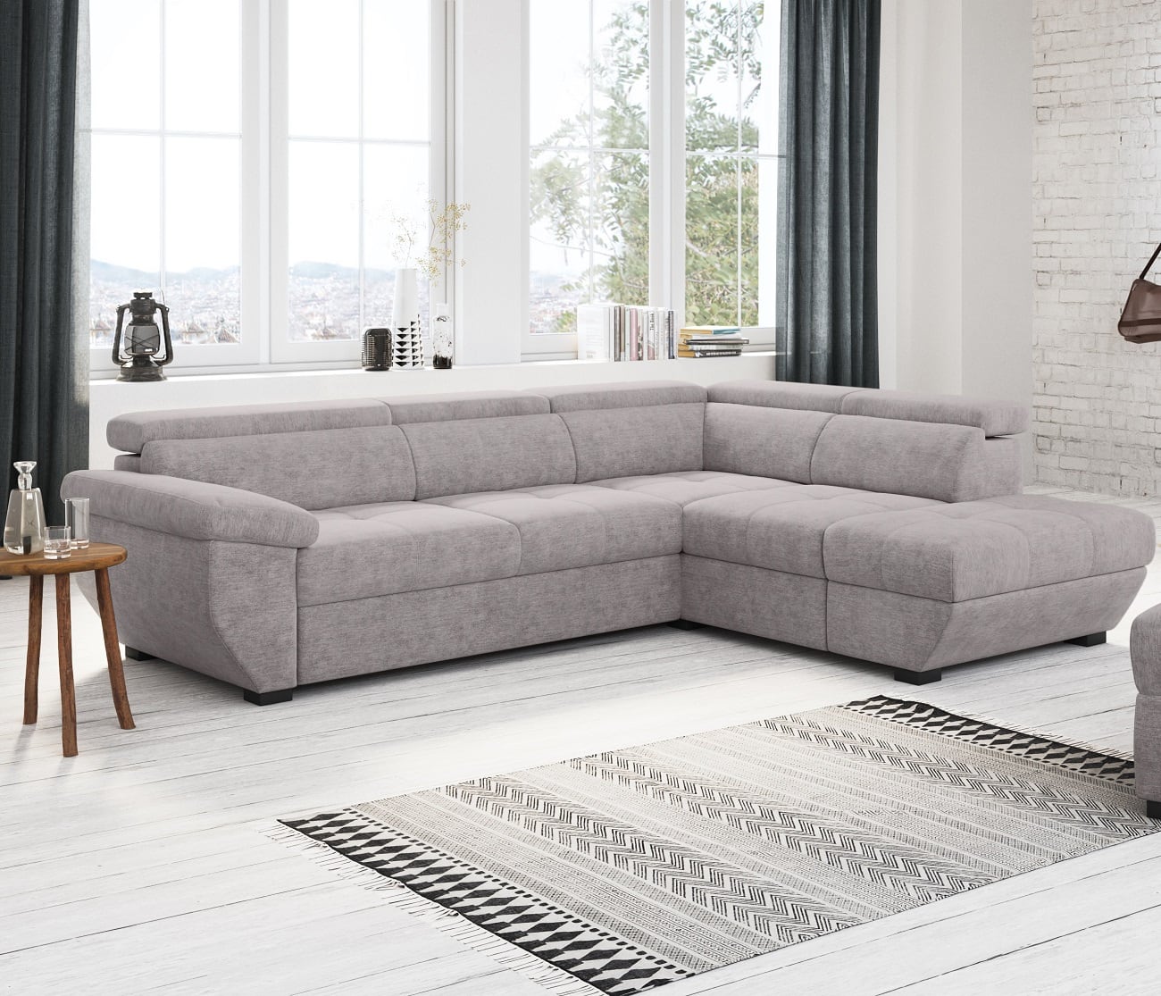 Ecksofa Speedway von Cotta mit Schlaffunktion und Bettkasten