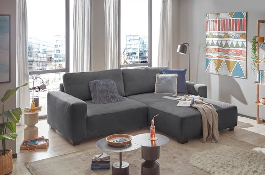 Ecksofa Elba von ED Exciting: Elegantes Design in verschiedenen Farben wählbar - Hochwertige Nosagfederung, flexibel platzierbar