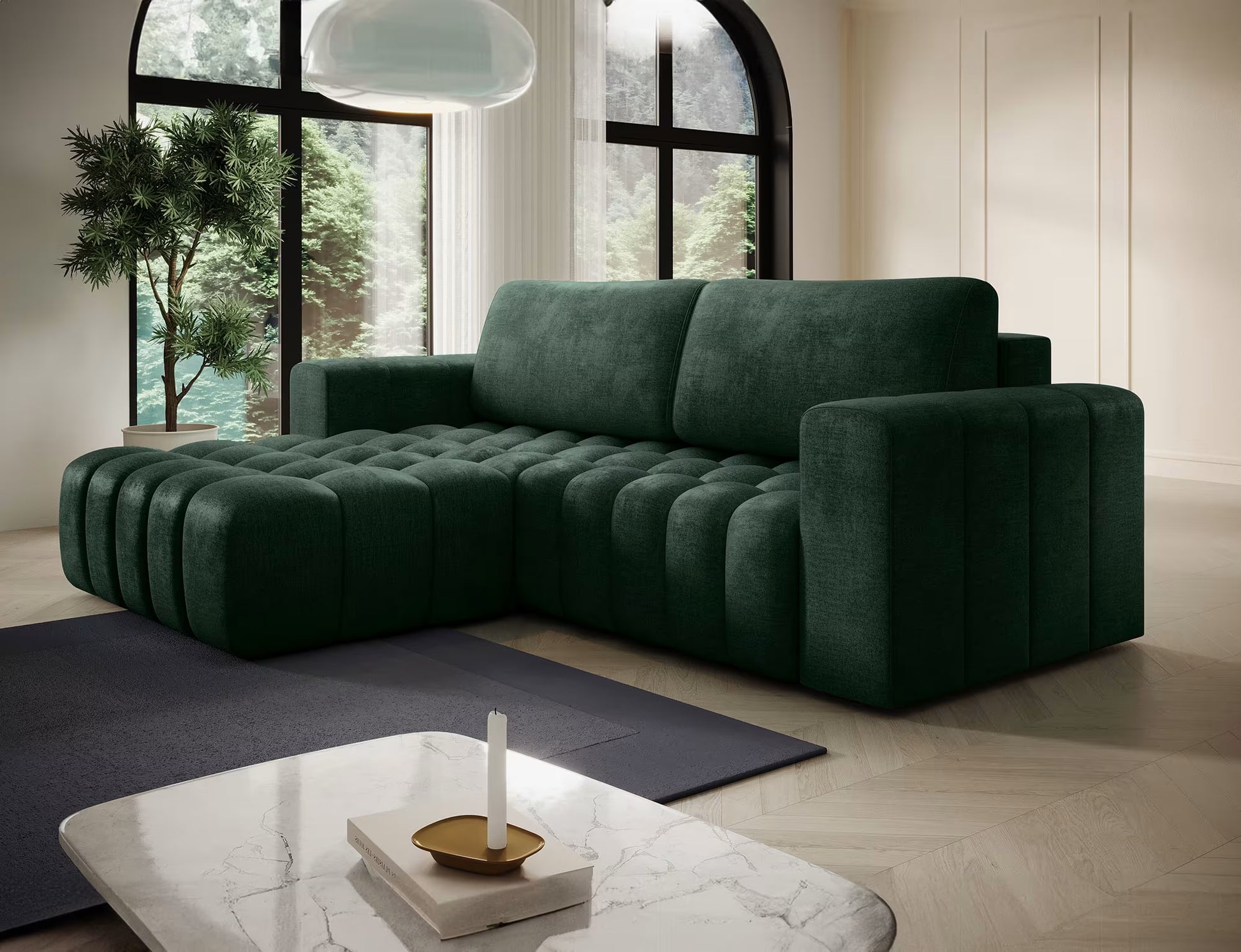 Bonett Ecksofa mit Schlaffunktion - Modernes Design und unvergleichlicher Komfort für Ihr Wohnzimmer