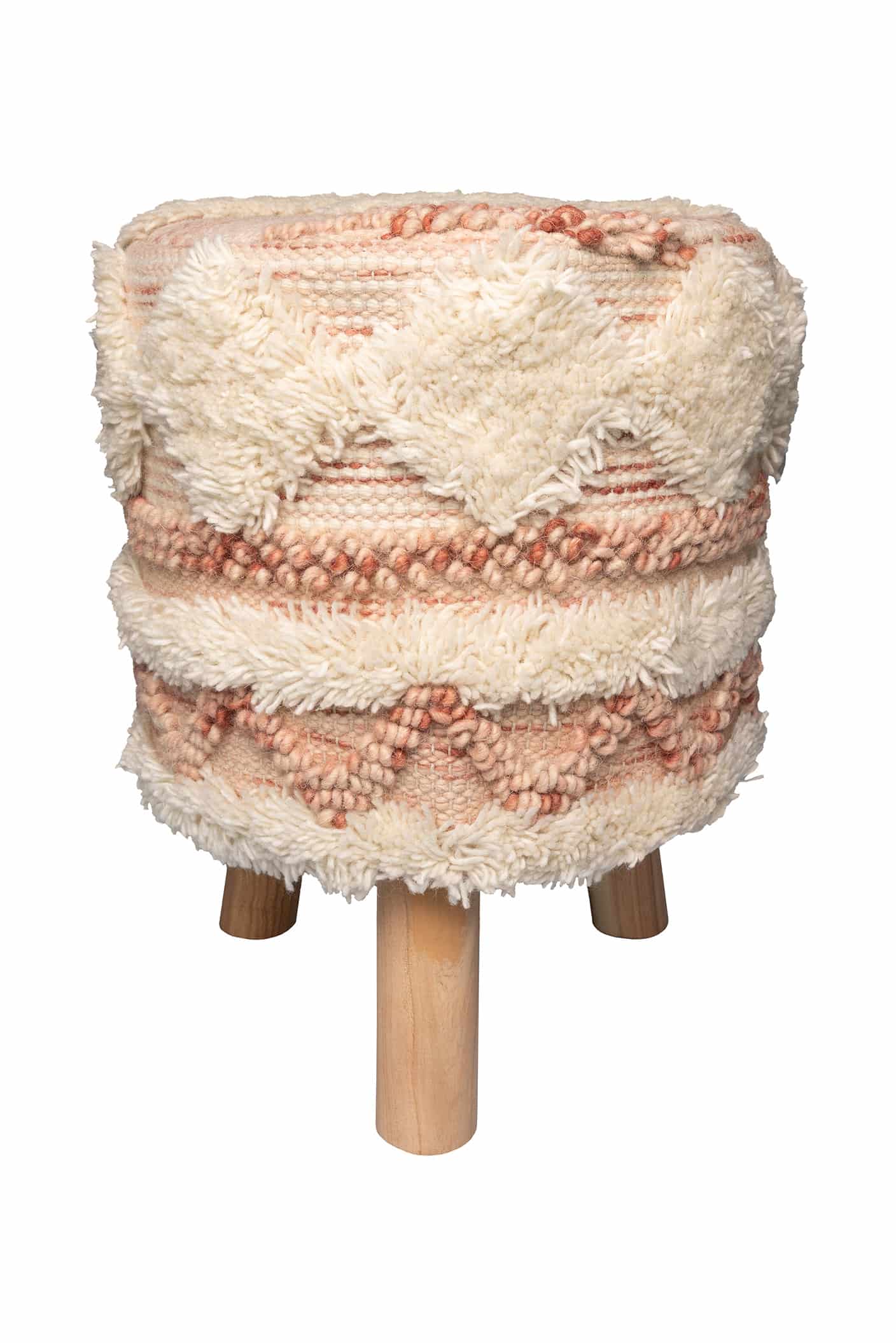 Hocker Bohist 225 Rosa / Creme